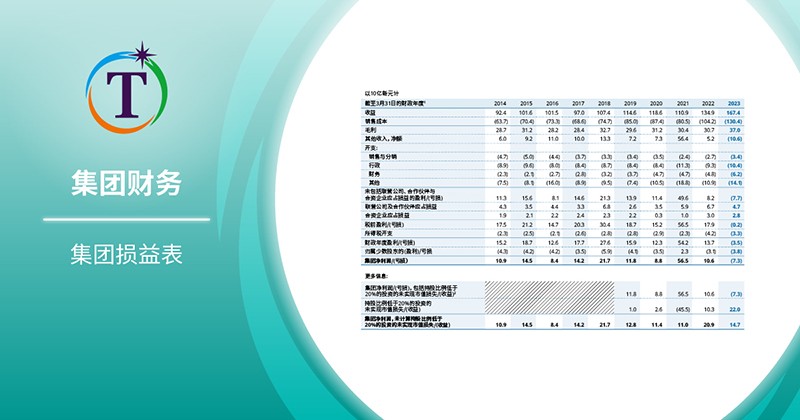 集团损益表