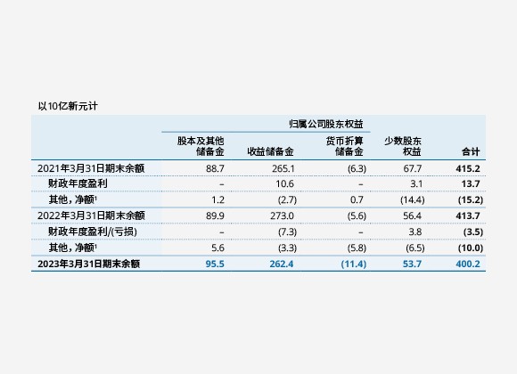 集团股东权益变动表