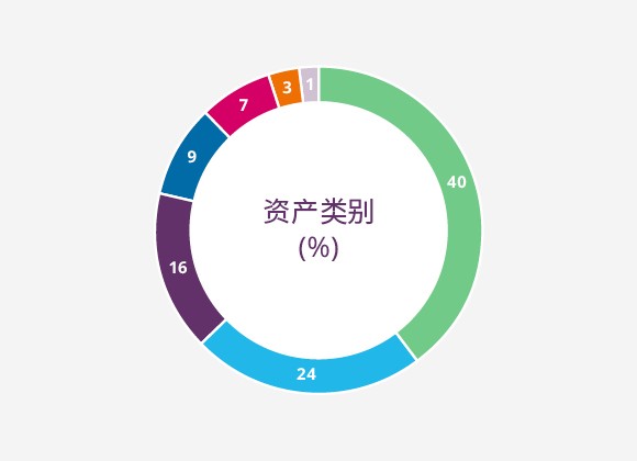 按资产类别划分全球直接投资 (%)